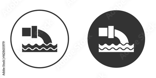 Waste water icons pack. vector glyph flat icons