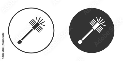 Toilet brush icons pack. vector glyph flat icons