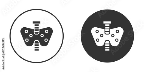 Thyroid icons pack. vector glyph flat icons