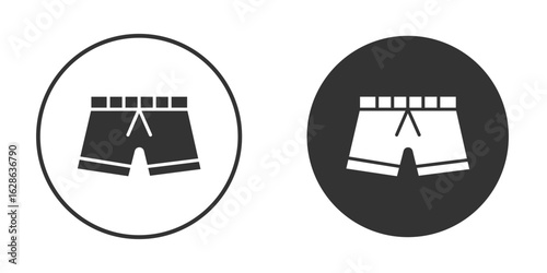 Swim shorts icons pack. vector glyph flat icons