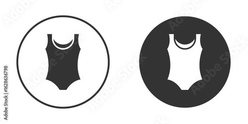 Swimsuit icons pack. vector glyph flat icons
