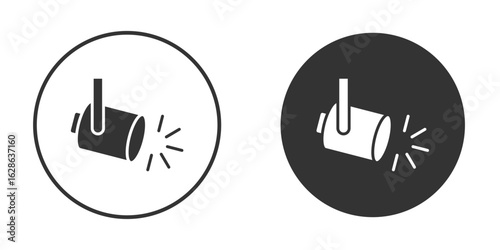 Spotlight icons pack. vector glyph flat icons