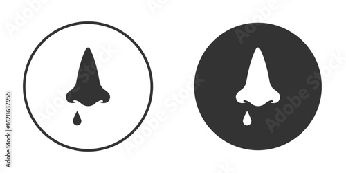 Runny nose icons pack. vector glyph flat icons