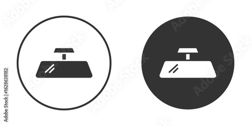 Rear mirror icons pack. vector glyph flat icons