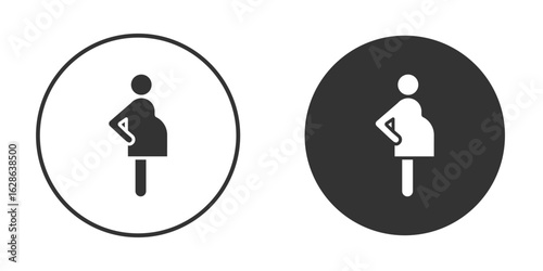 Pregnant woman icons pack. vector glyph flat icons