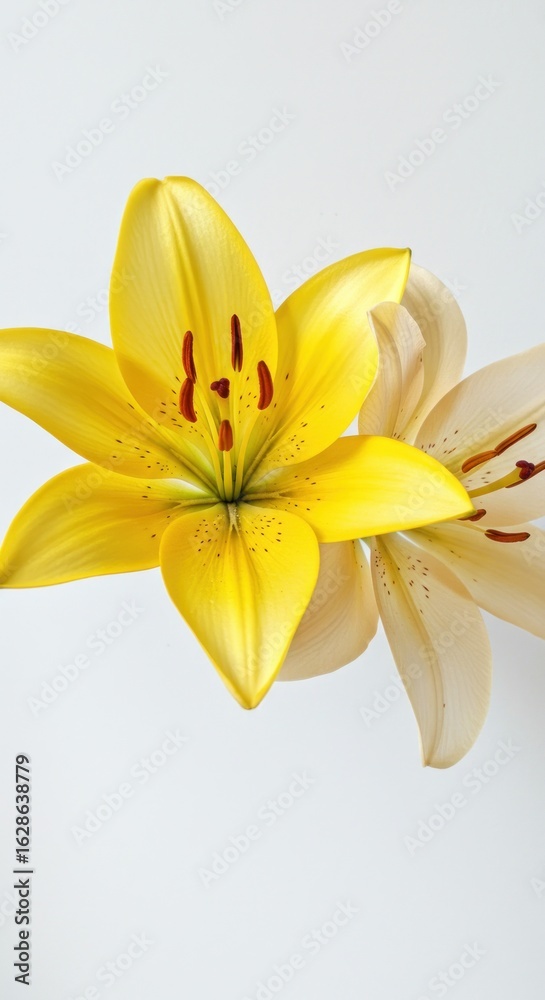 Obraz premium Two lilies, close-up