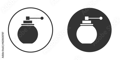 Perfume bottle icons pack. vector glyph flat icons