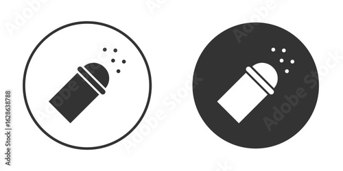Pepper shaker icons pack. vector glyph flat icons