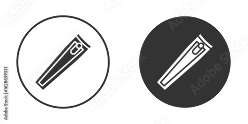 Nail clippers icons pack. vector glyph flat icons