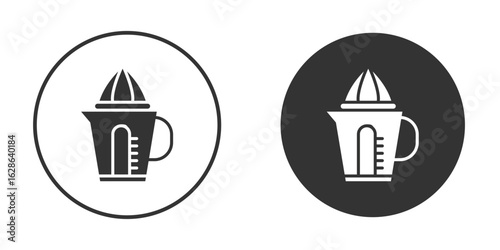 Juicer squeezer icons pack. vector glyph flat icons