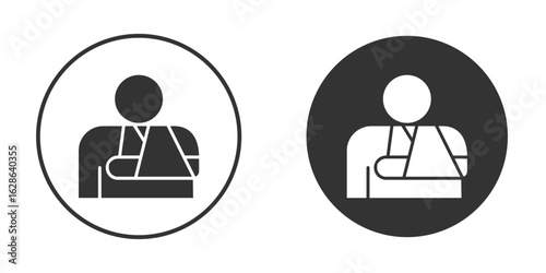 Injury icons pack. vector glyph flat icons