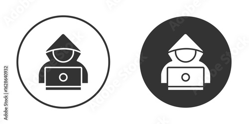 Hacker icons pack. vector glyph flat icons