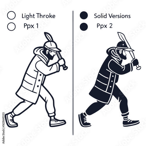 Ice hockey player vector illustration of athletes in action on ice rink