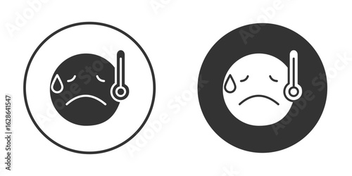 Fever icons pack. vector glyph flat icons