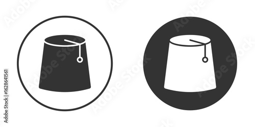 Fez hat icons pack. vector glyph flat icons