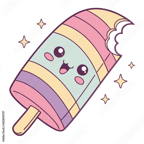 "Colorful cartoon-style illustrations of delicious food items"
