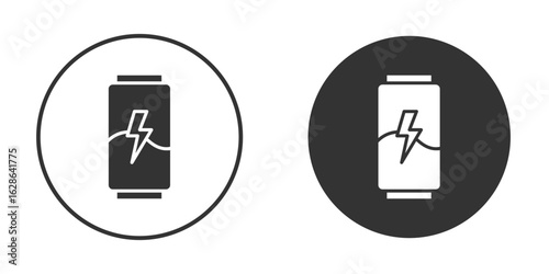 Energy drink icons pack. vector glyph flat icons
