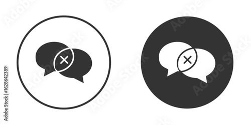 Disagreement icons pack. vector glyph flat icons