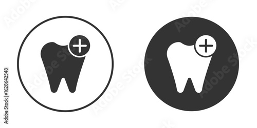 Dental care icons pack. vector glyph flat icons