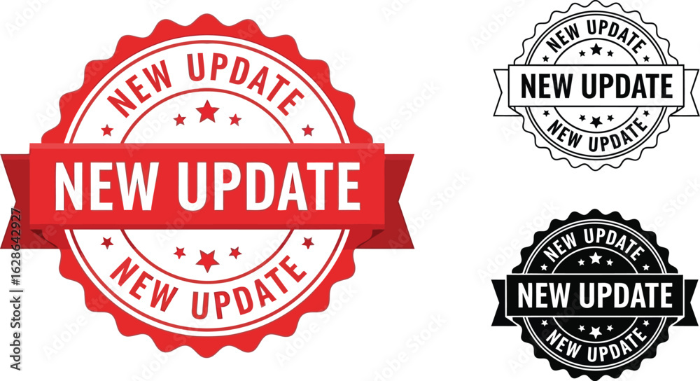 Fototapeta premium New update badge vector graphic design element for download