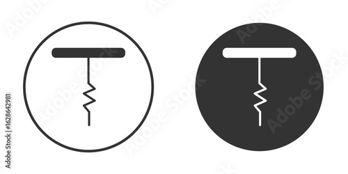 Corkscrew icons pack. vector glyph flat icons