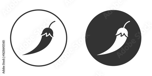 Chili icons pack. vector glyph flat icons