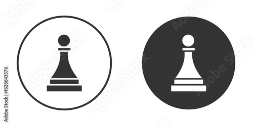 Chess pawn icons pack. vector glyph flat icons