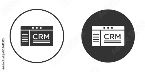 CRM icons pack. vector glyph flat icons