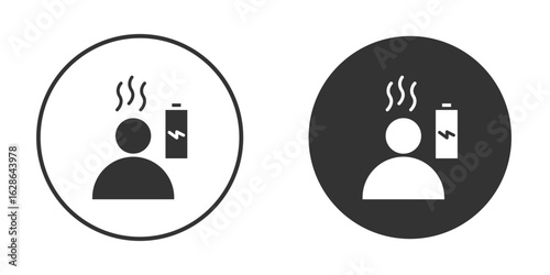 Burnout icons pack. vector glyph flat icons
