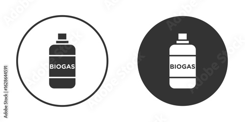 Biogas icons pack. vector glyph flat icons