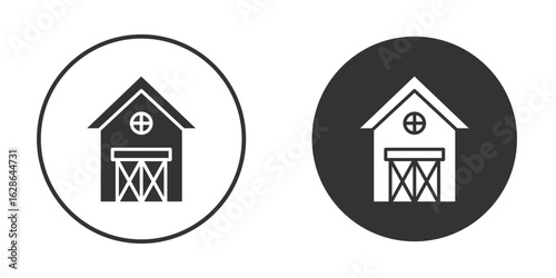 Barn icons pack. vector glyph flat icons