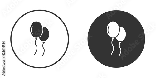 Balloon icons pack. vector glyph flat icons