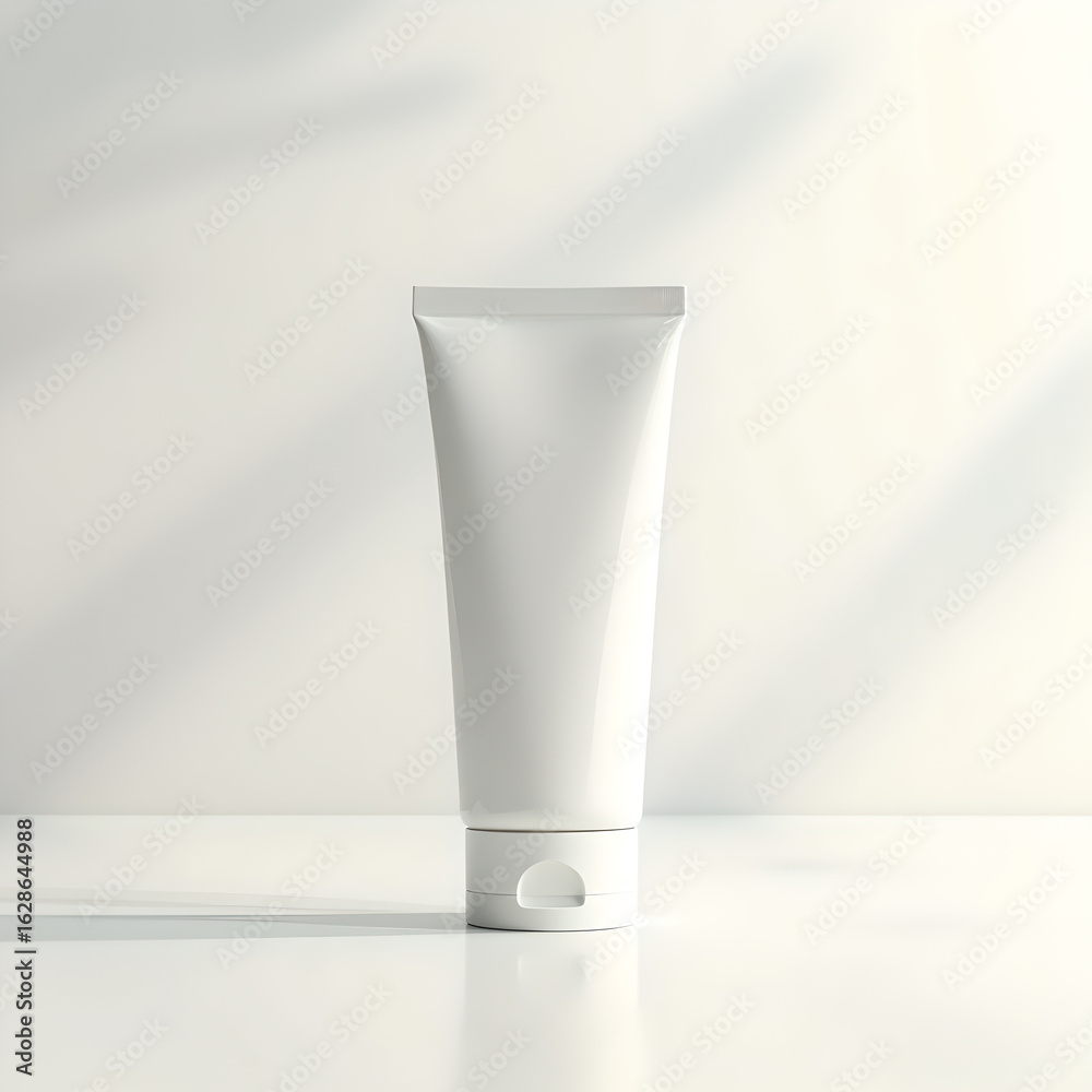 Minimalist Cream Tube: A clean and minimalist shot showcasing a sleek, blank tube of cream, embodying simplicity and elegance, the perfect template for branding and skincare Minimalist Cream Tube: A clean and minimalist shot showcasing a sleek, blank tube of cream, embodying simplicity and elegance, the perfect template for branding and skincare