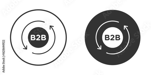 B2B icons pack. vector glyph flat icons