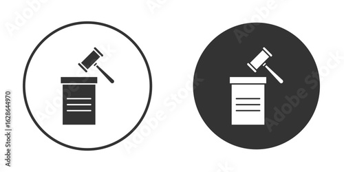 Auction icons pack. vector glyph flat icons