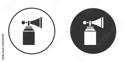 Air horn icons pack. vector glyph flat icons