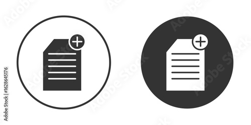 Add document icons pack. vector glyph flat icons