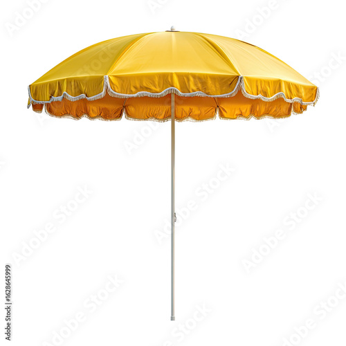 Bright yellow beach umbrella