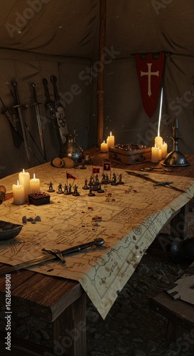 Medieval encampment table