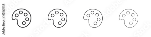 Palette icon outlines - vector simple illustration