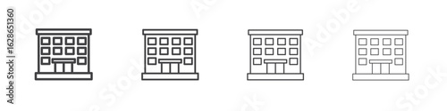 hotel icon outlines - vector simple illustration