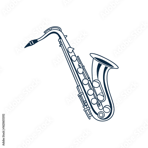 Saxophone icon vector, Adobe Illustrator Artwork