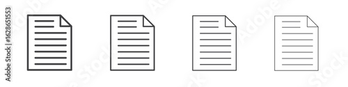 File icon outlines - vector simple illustration