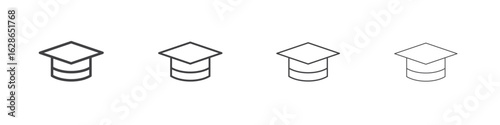 Education icon outlines - vector simple illustration