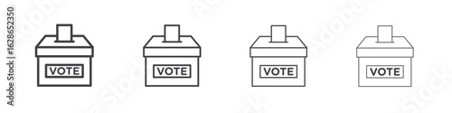 Voting icon outlines - vector simple illustration