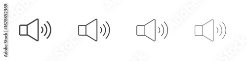 Volume icon outlines - vector simple illustration