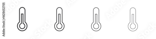 Temperature icon outlines - vector simple illustration