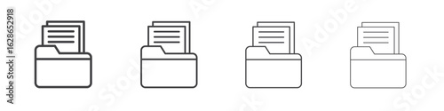 Store files icon outlines - vector simple illustration