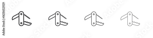 Swiss Knife icon outlines - vector simple illustration