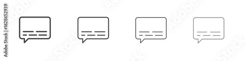 Subtitles icon outlines - vector simple illustration